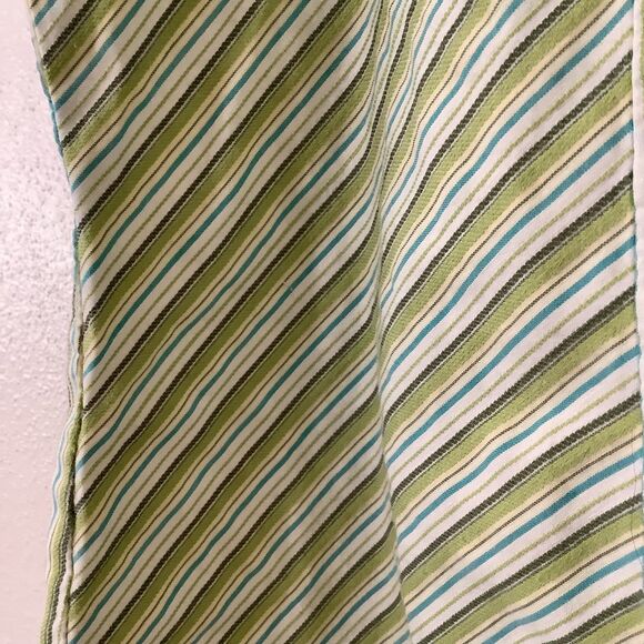 Vintage Y2K 2000s Preppy Retro Green Stripe Light Academia Sleeveless Blouse XL - Picture 7 of 8